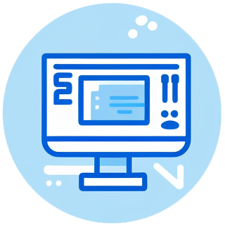 icon illustrating a computer